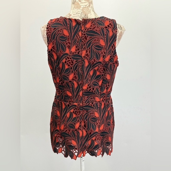 Ann Taylor Red and Black Fitted Embellished Tank Top - Picture 4 of 13